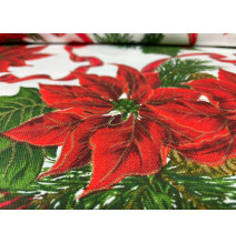 karácsonyi futó Karácsonyi Rózsa fehér 50x150 cm Made in Italy