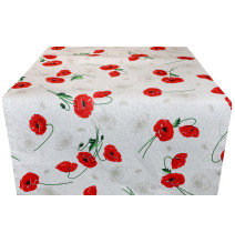 Terítő piros vadmák 50x150 cm Made in Italy