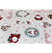 Karácsonyi terítő Mackó bézs 90x90 cm Made in Italy