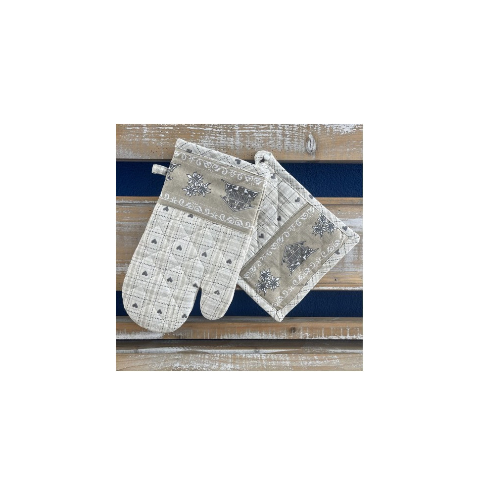 Konyhai kesztyű + edényszőnyeg Tirol