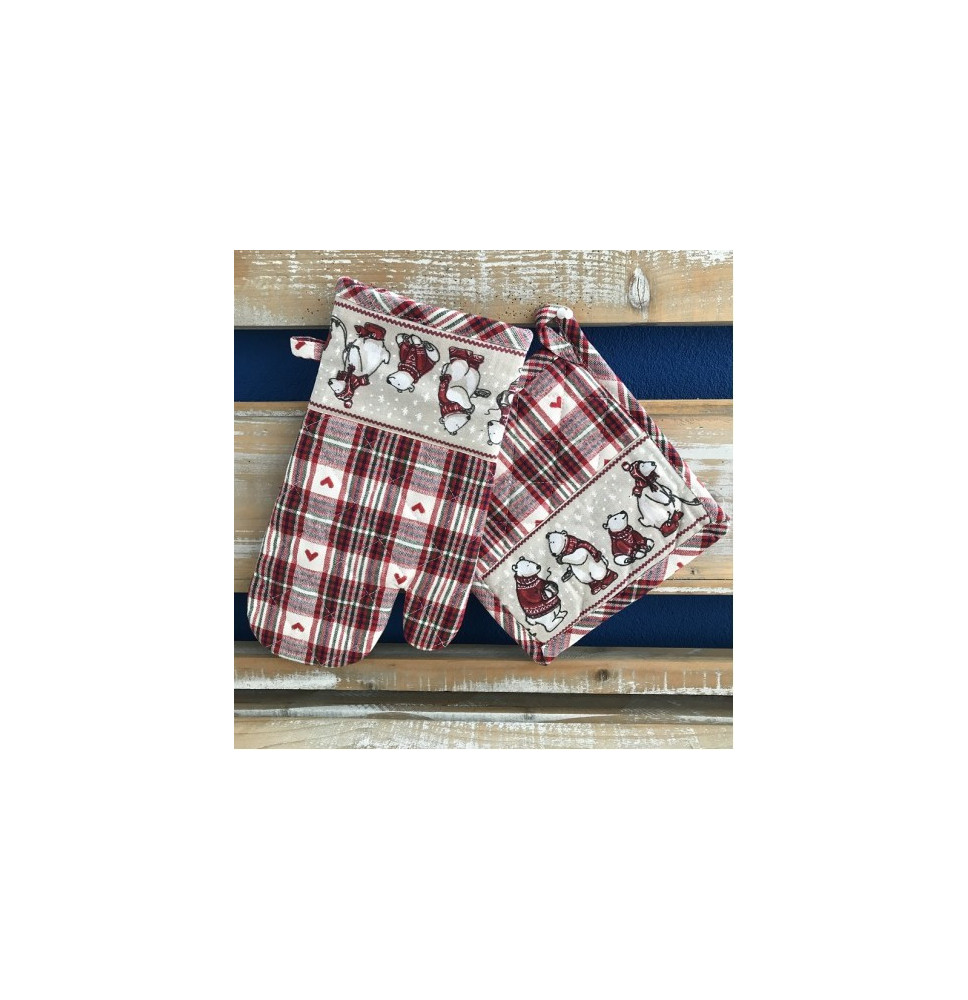 Konyhai kesztyű + edényszőnyeg Jégmedve