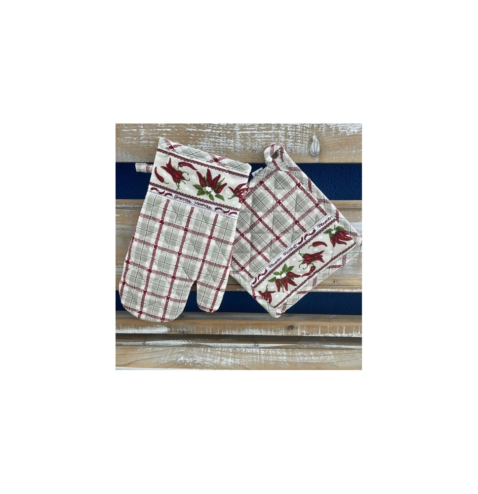 Konyhai kesztyű + edényszőnyeg Chilly