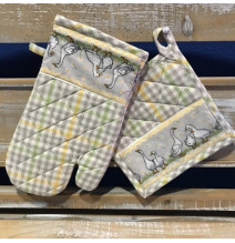 Konyhai kesztyű + edényszőnyeg Libák