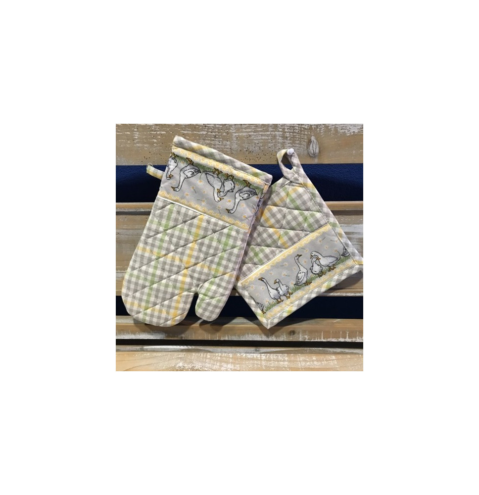 Konyhai kesztyű + edényszőnyeg Libák