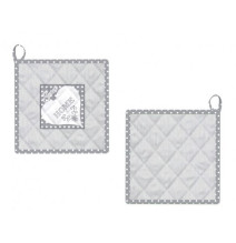 Konyhai kesztyű + edényszőnyeg Home szürke