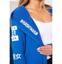 Kardigán felirattal MI033 azúrkék