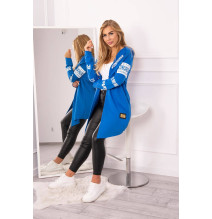 Kardigán felirattal MI033 azúrkék