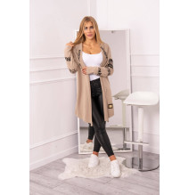 Kardigán felirattal MI033 bézs