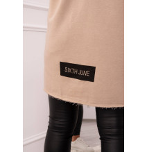 Kardigán felirattal MI033 bézs