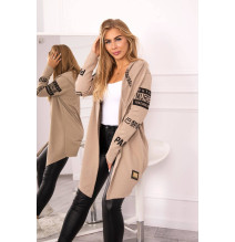 Kardigán felirattal MI033 bézs