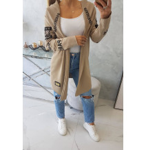 Kardigán felirattal MI033 bézs