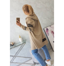 Kardigán felirattal MI033 bézs