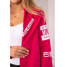 Kardigán felirattal MI033 fukszia