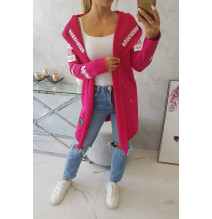 Kardigán felirattal MI033 fukszia