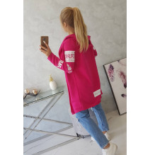 Kardigán felirattal MI033 fukszia