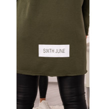 Kardigán felirattal MI033 khaki