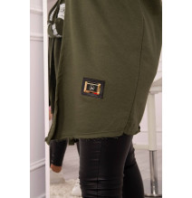Kardigán felirattal MI033 khaki