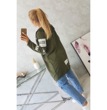 Kardigán felirattal MI033 khaki