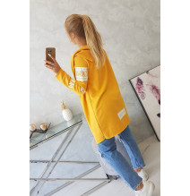 Kardigán felirattal MI033 okker