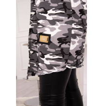 Kardigán felirattal MI033 szürke+fekete