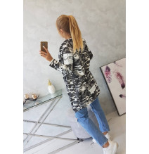 Kardigán felirattal MI033 szürke+fekete