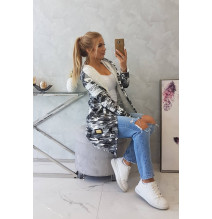 Kardigán felirattal MI033 szürke+fekete