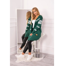 Kardigán felirattal MI033 zöld