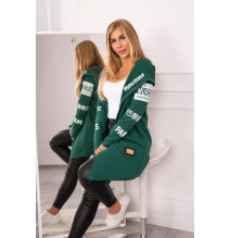 Kardigán felirattal MI033 zöld