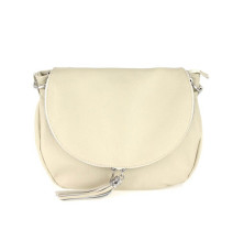 Bőr válltáska 411 bézs Made in Italy