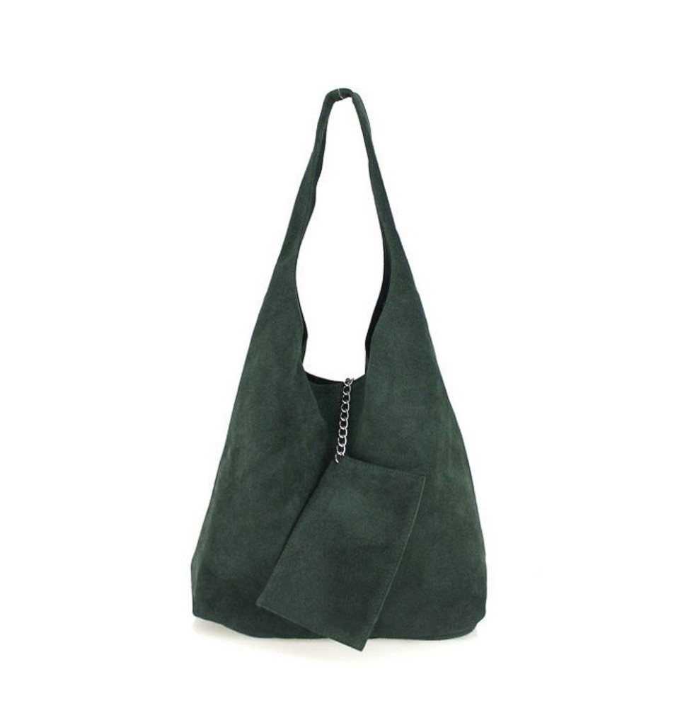 Suede bőr kézitáska 804A szürkésbarna