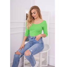 Póló kerek nyakkivágással, MI8832 világos zöld