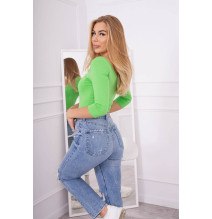 Póló kerek nyakkivágással, MI8832 világos zöld