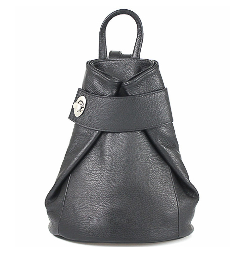 Bőr hátizsák 443 fekete Készült Olaszországban