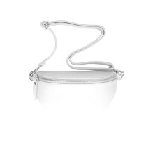 Bőr deréktáska MI163 szürkésbarna Made in Italy