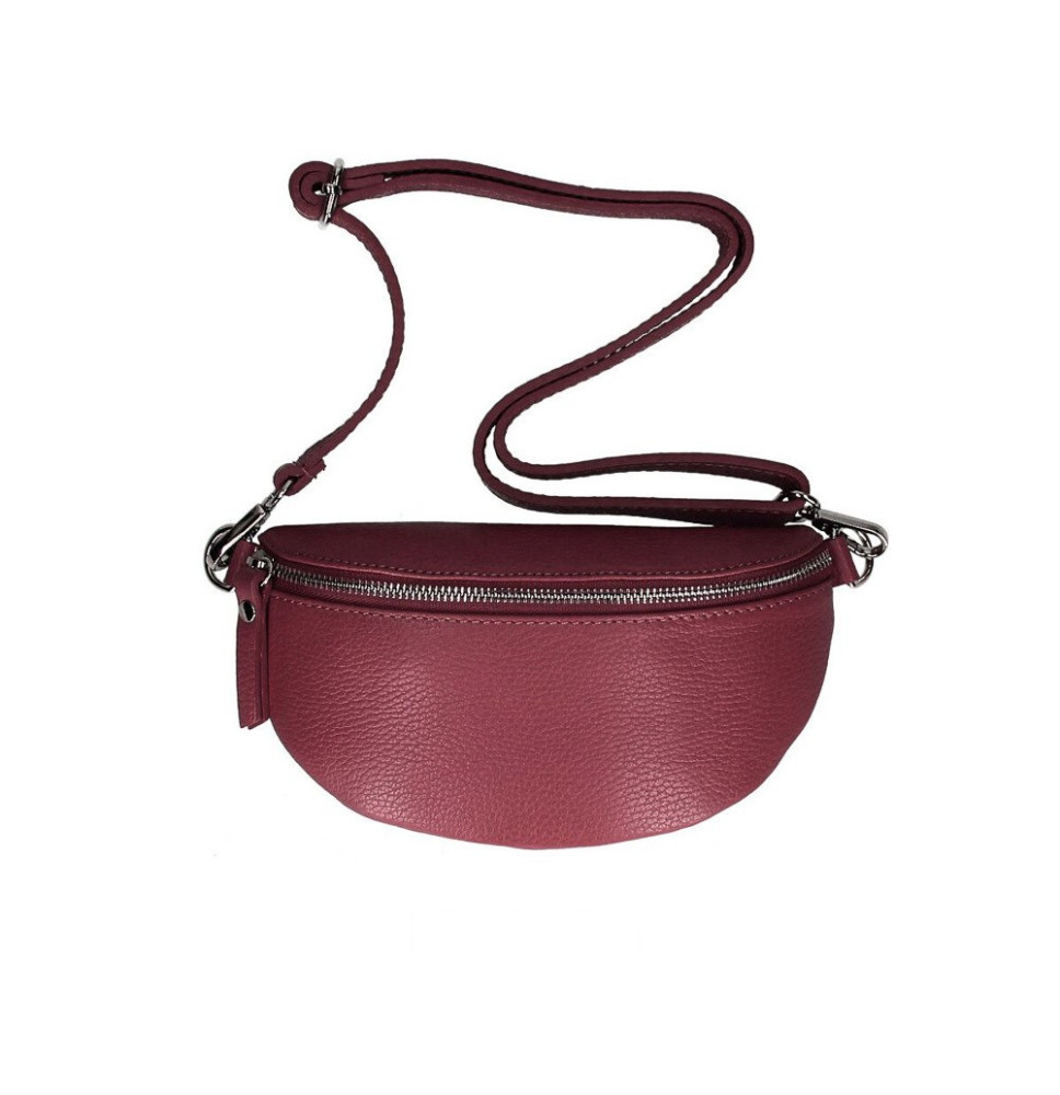 Bőr deréktáska MI163 szürkésbarna Made in Italy