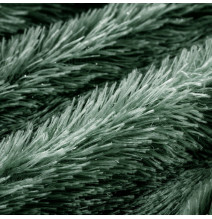 Szőrme takaró ezüst cérnával Tiffany sötétzöld