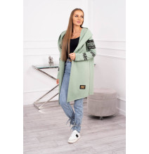 Kardigán felirattal MI033 világos menta