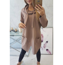 Nő tunika oversize MI0017 mocca