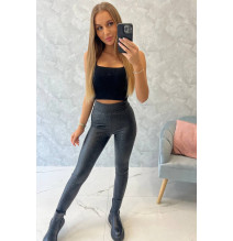 Női leggings magas derékkal, fekete MI9405