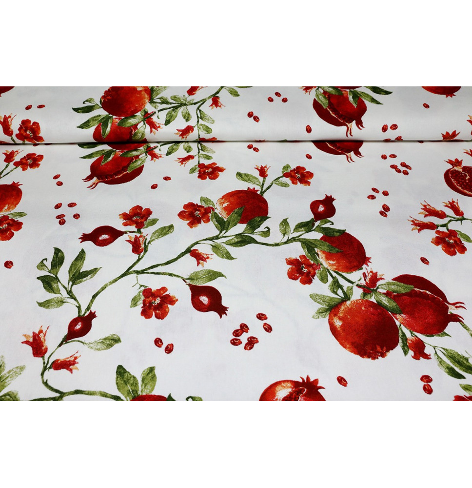 dekoratív szövet pamut Gránátalma, magasság 140 cm