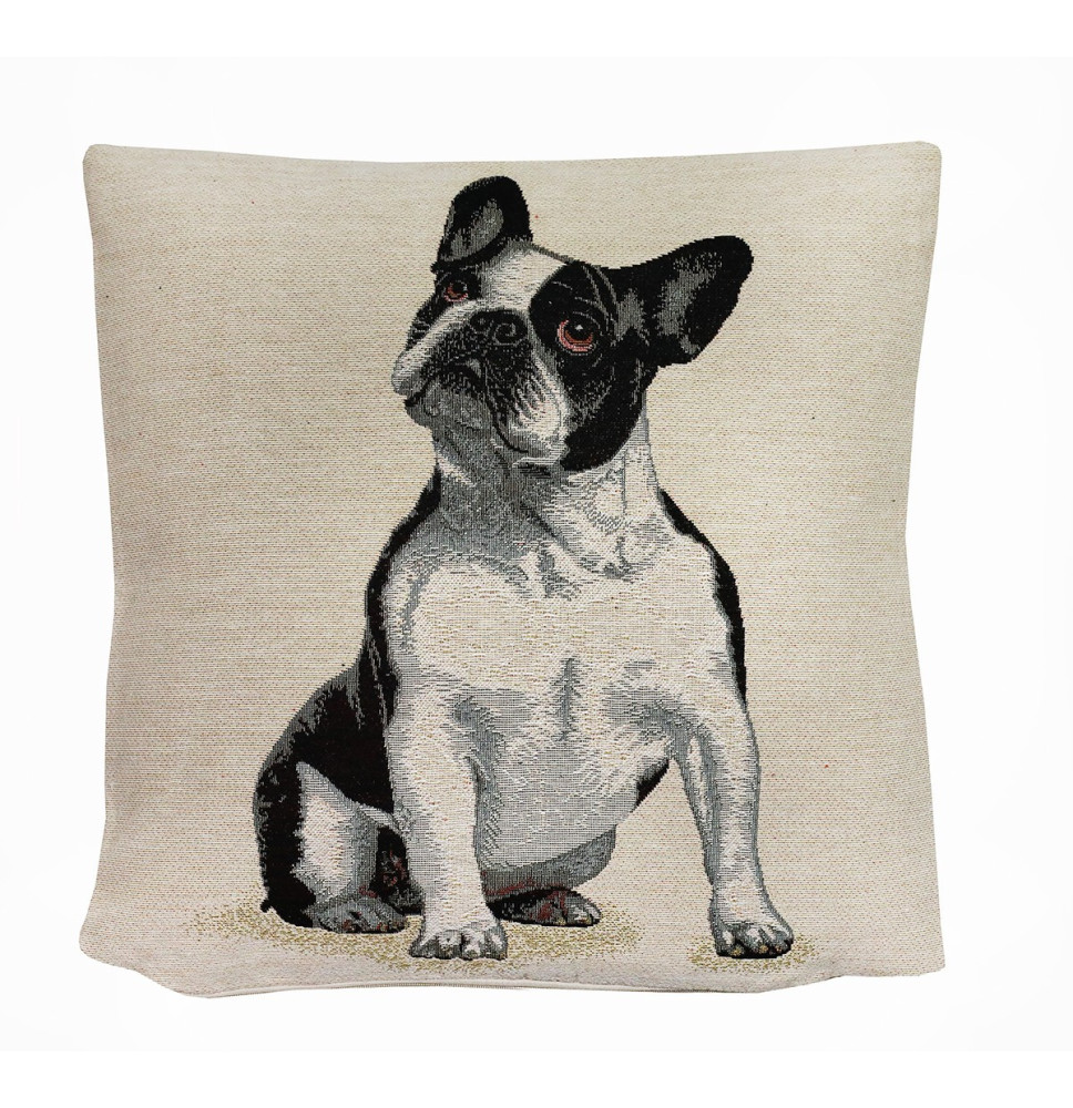 Párnahuzat gobelin 42x42 cm Buldog