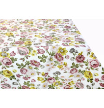 Dekoratív szövet Vintage virágok, szélesség 140 cm