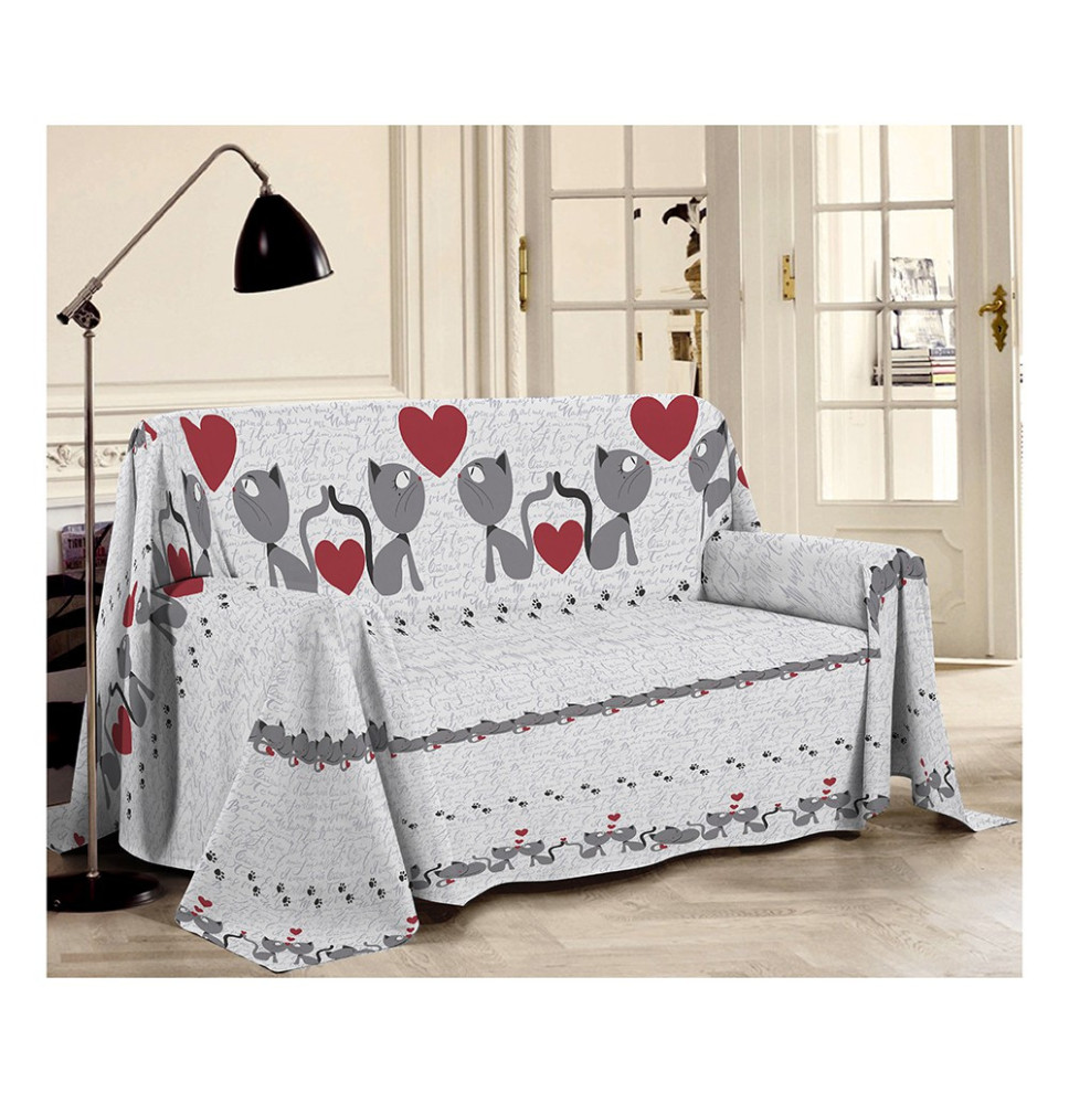 Takaró a kanapén Kiscicák szürke Made in Italy