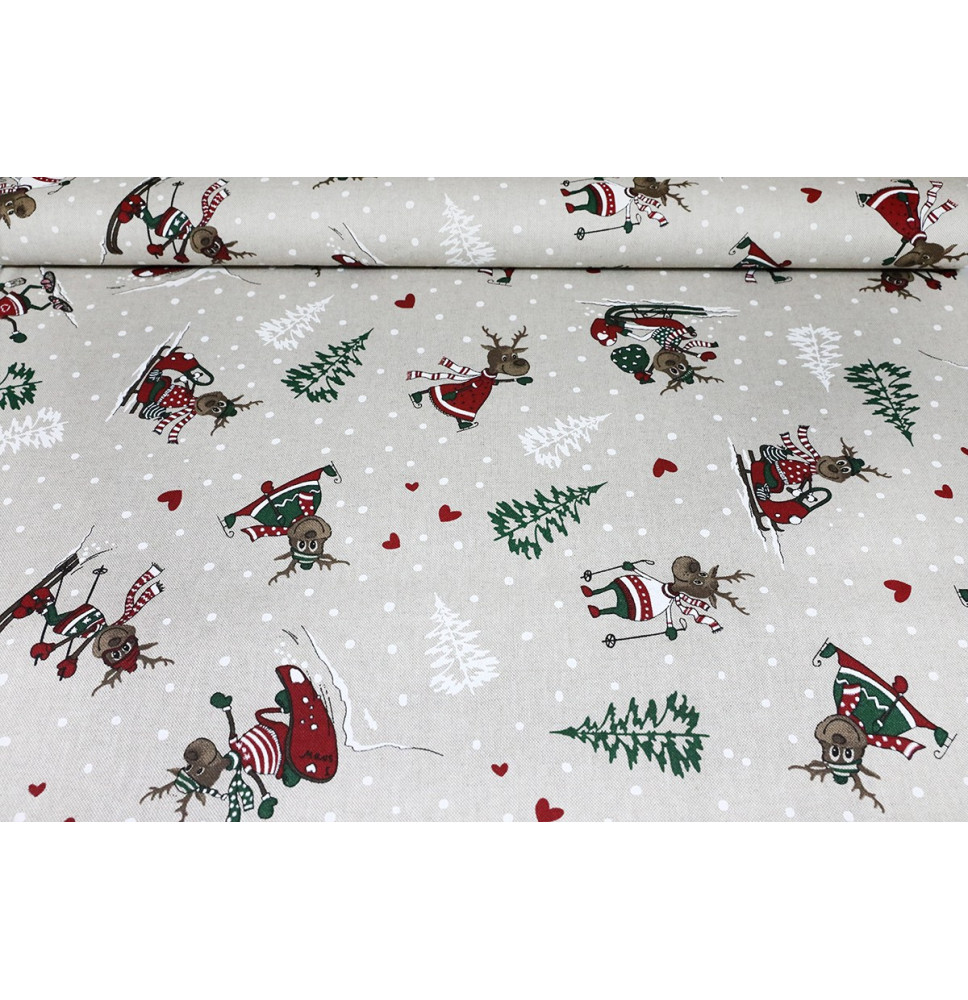 Dekoratív szövet Rénszarvas, m. 140 cm