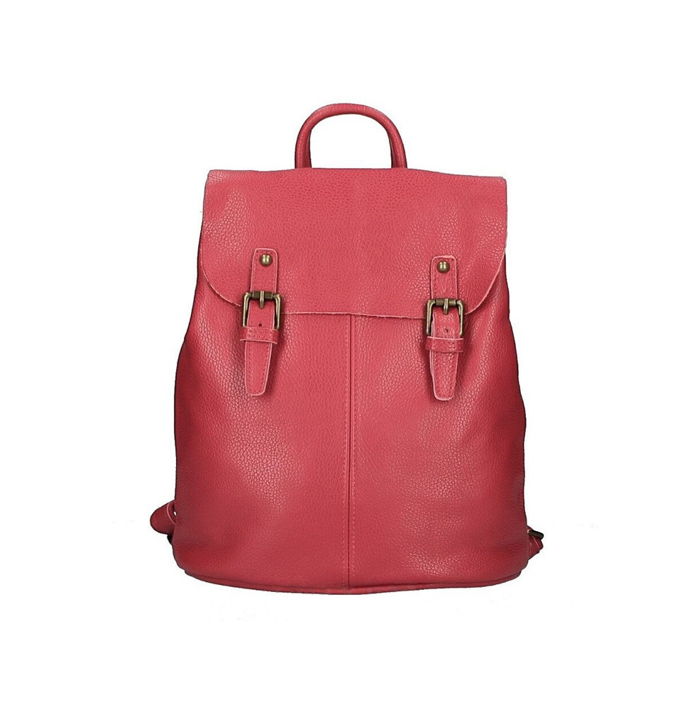 Bőr hátizsák MI202 sötétvörös Made in Italy