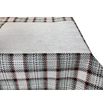 Gobelin asztalterítő Tartán szürkésbarna 90x90 cm Chenille IT025