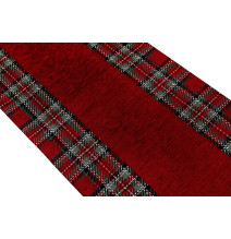 Gobelin terítő Tartan bordó Chenille IT026