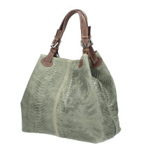 Bőr kézitáska nyomtatási táska 35 menta