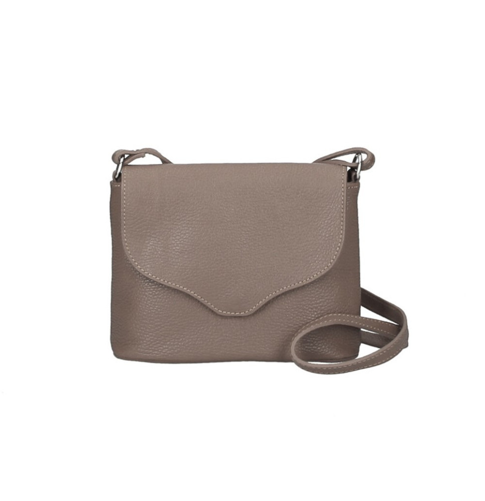 Női bőr válltáska MI64 szürkésbarna