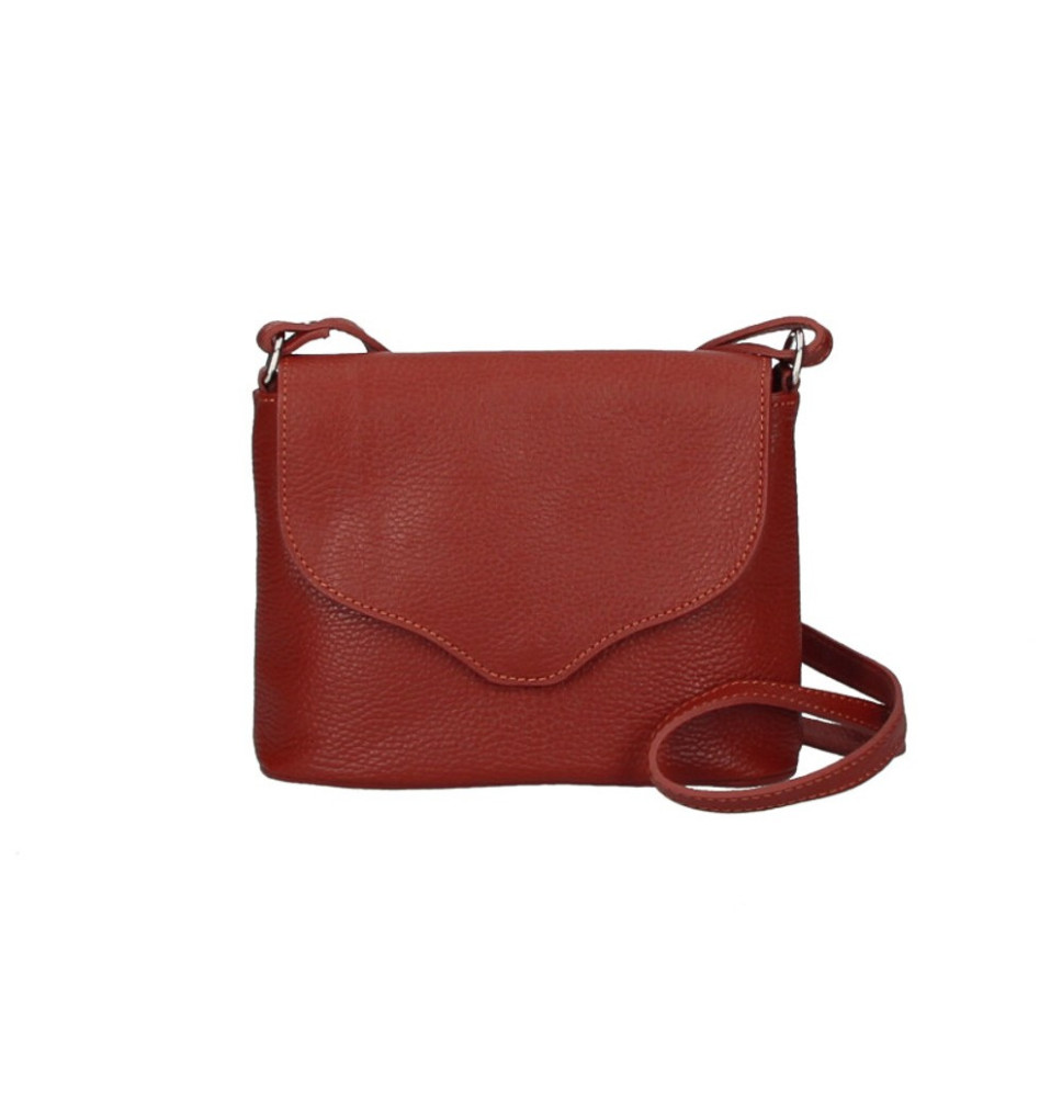 Női bőr válltáska MI64 sötét vörös
